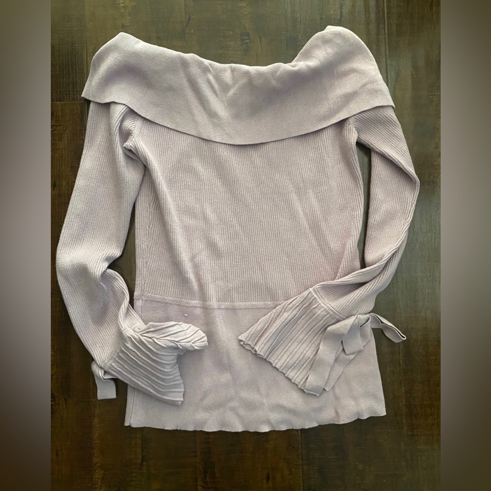 zara off the shoulder purple lavender sweater size small